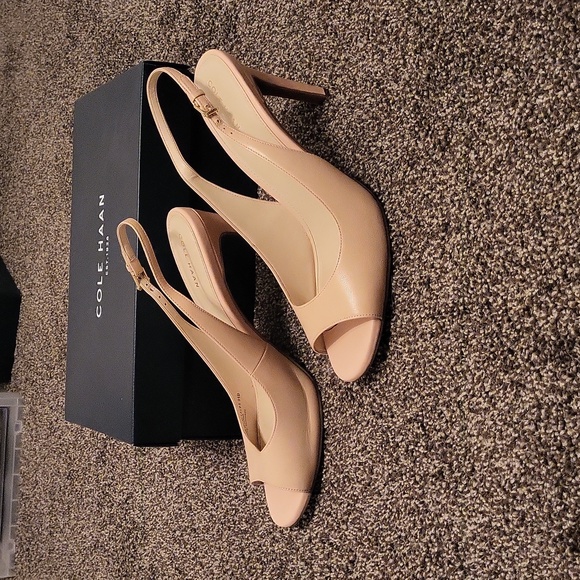 NEW IN BOX Cole Haan Juliana OT Slingback Peeptoe Pumps sz 9.5 - Picture 3 of 7